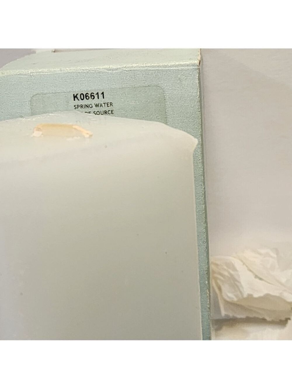 Partylite 3" x 6" Spring Water K06611 scented square pillar candle - Picture 4 of 5